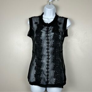 Sweet Sinammon Sheer Blouse Womens S Whimsigoth Retro Steam‎ Punk Goth Romantic